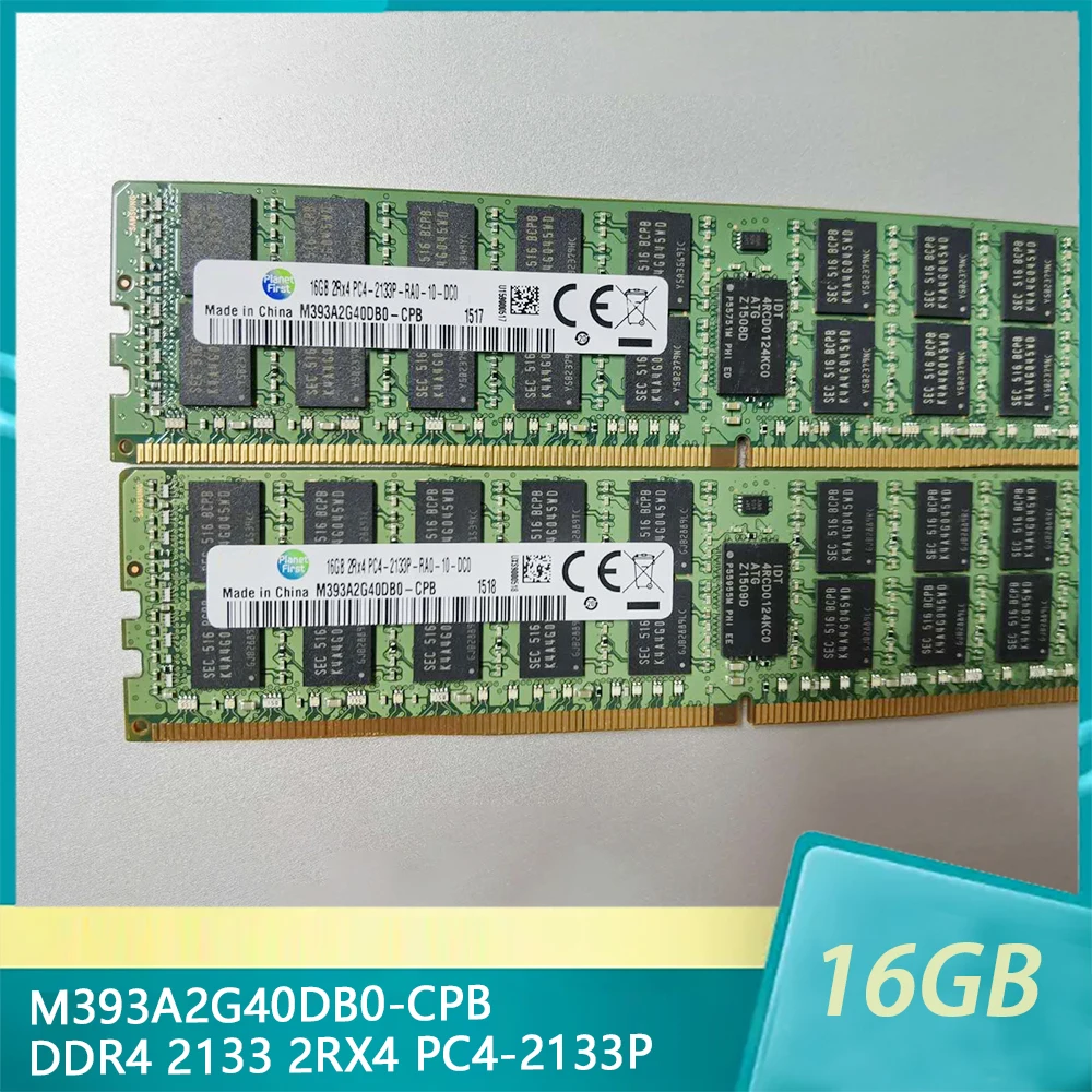 

1Pcs For Samsung RAM 16G 16GB DDR4 2133 2RX4 PC4-2133P M393A2G40DB0-CPB Server Memory