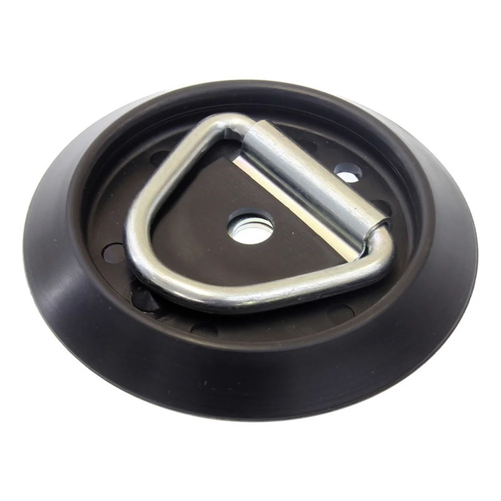 105mm Black Galvanized Steel D Ring Floor Hook Trailer Tie Down Anchor for RVs Pickup Trucks and for campers 105mm