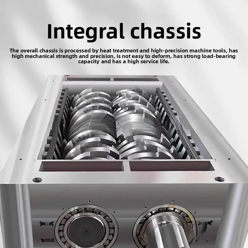 고무 금속 이중 쓰레기 나무 소형 샤프트 플라스틱 파쇄 다기능 슈레더