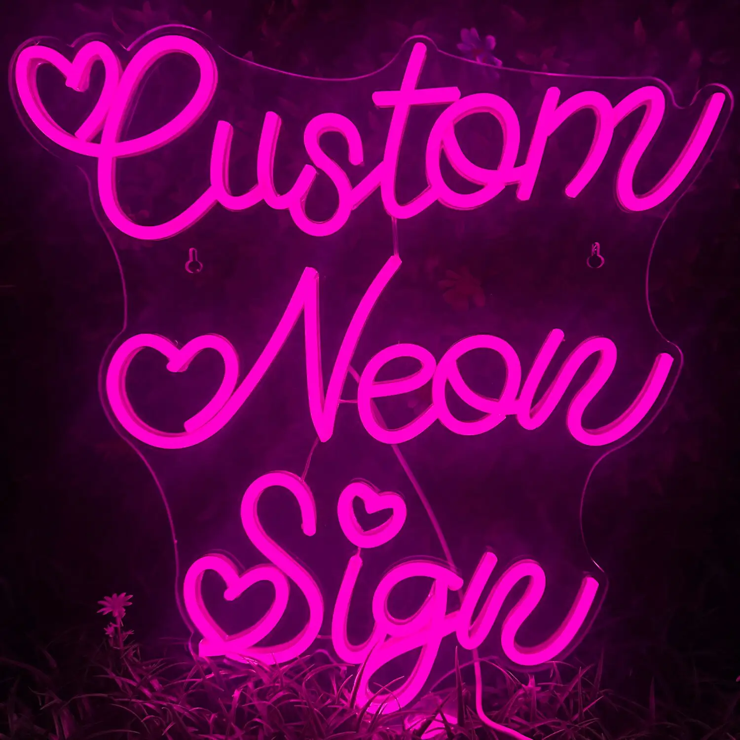 Imagem -02 - Sinal de Néon Personalizado Luzes Led Logotipo Personalizado Decoração da Parede Sinais de Néon para Festival Casamento Feliz Aniversário Festa Barra Néon