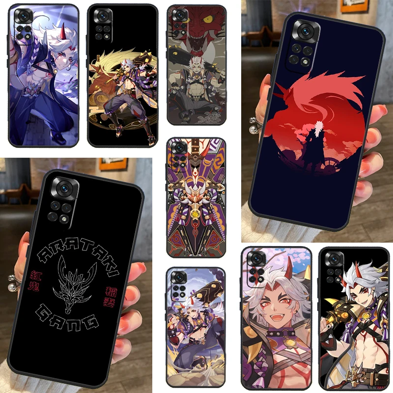 Genshin Impact Arataki Itto Phone Case For Xiaomi Redmi Note 12 11 10 8 9 Pro Note 9S 10S 11S Redmi 9C 12C 9T 10C Cover