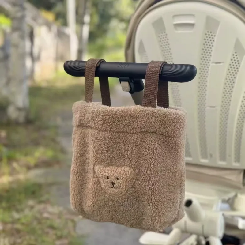 

Korean Stroller Organizer Bag Hanging Storage Pouch for Diapers Bottles Multifunctional Baby Carriage Carry All for Essentials