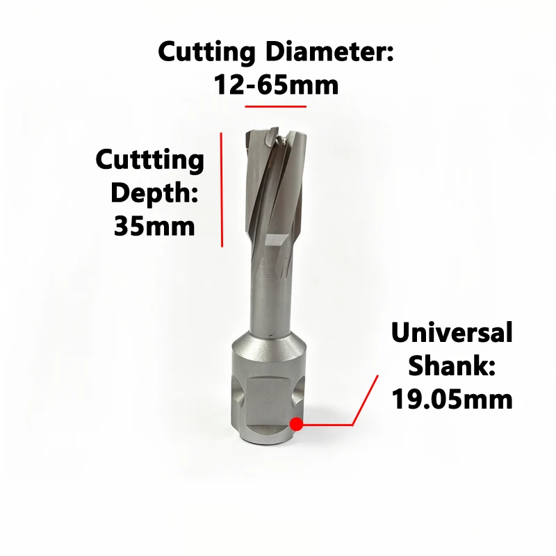 TCT Tungsten Carbide Tipped Annular Cutter with Universal Shank 3/4