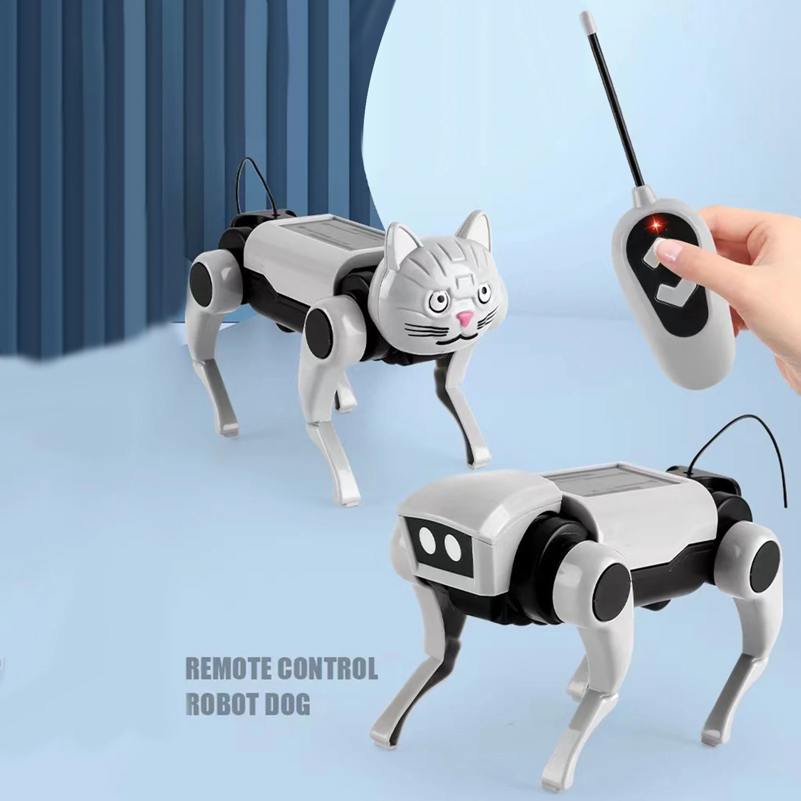 Assemblaggio fai da te solare elettrico meccanico cane scienza Tech Puzzle giocattolo educazione intelligente Robot giocattoli per cani per bambini regali per bambini