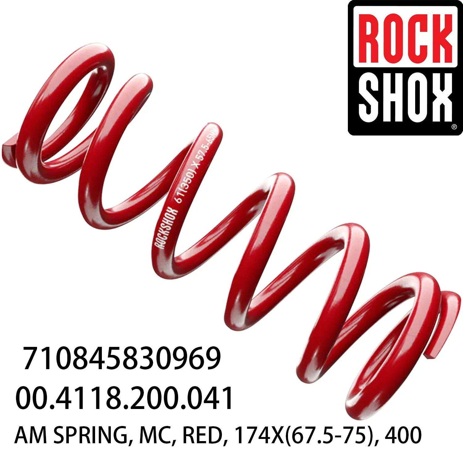 RockShox コイルショック用コイル400 ROCKSHOX メトリックコイルスプリングリアショックアブソーバー用