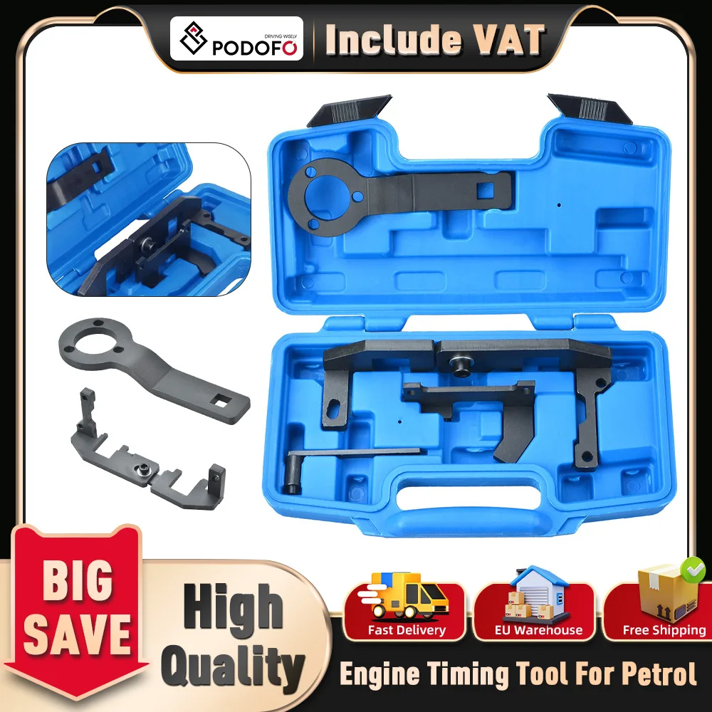 Podofo Kit di strumenti per la regolazione della temporizzazione del motore per Citroen C3 Peugeot 208 308 SUV 1.0/1.2 VTI Sostituisci su PSA 1.0 e 1.2 VTi Pure
