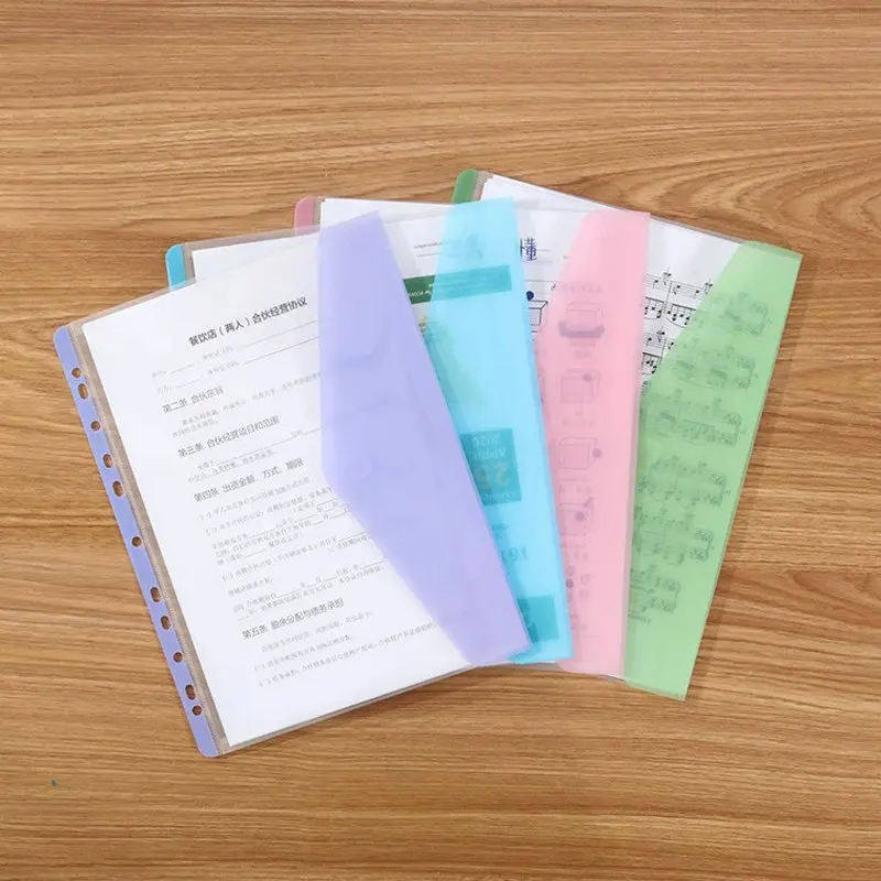 

4 шт., прозрачная сумка для хранения файлов, рукава для переплета формата А4, карман с 11 отверстиями для папки с отрывными листами, органайзер для документов формата А4