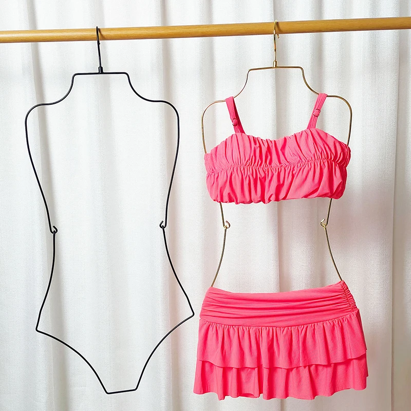 Swimsuit Hanger Metal Wire Body Shape Bikini Hanger Foldable Underwear Storage Hanging Rack For Wardrobe Show