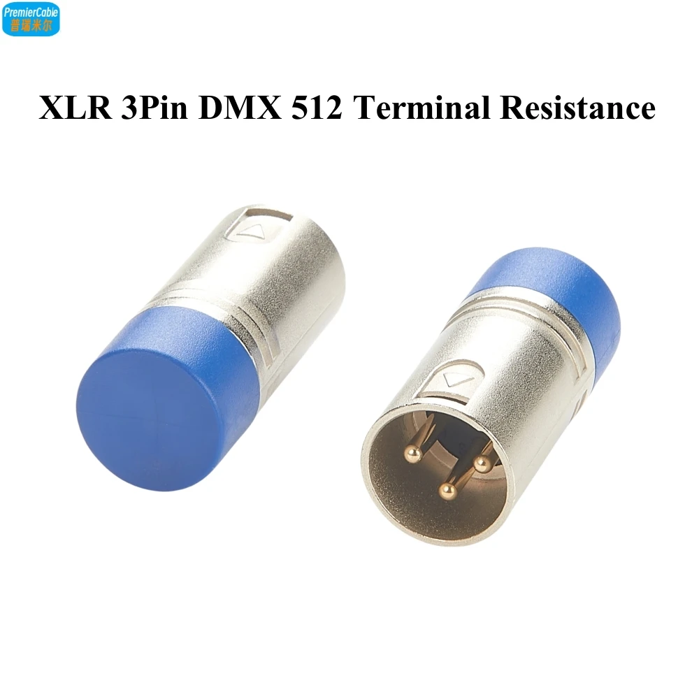 XLR 3Pin DMX 512 Terminator Resistor XLR 3Pin DMX 512 Terminal resistensi untuk Digital Multiplex cahaya bergerak lampu depan panggung