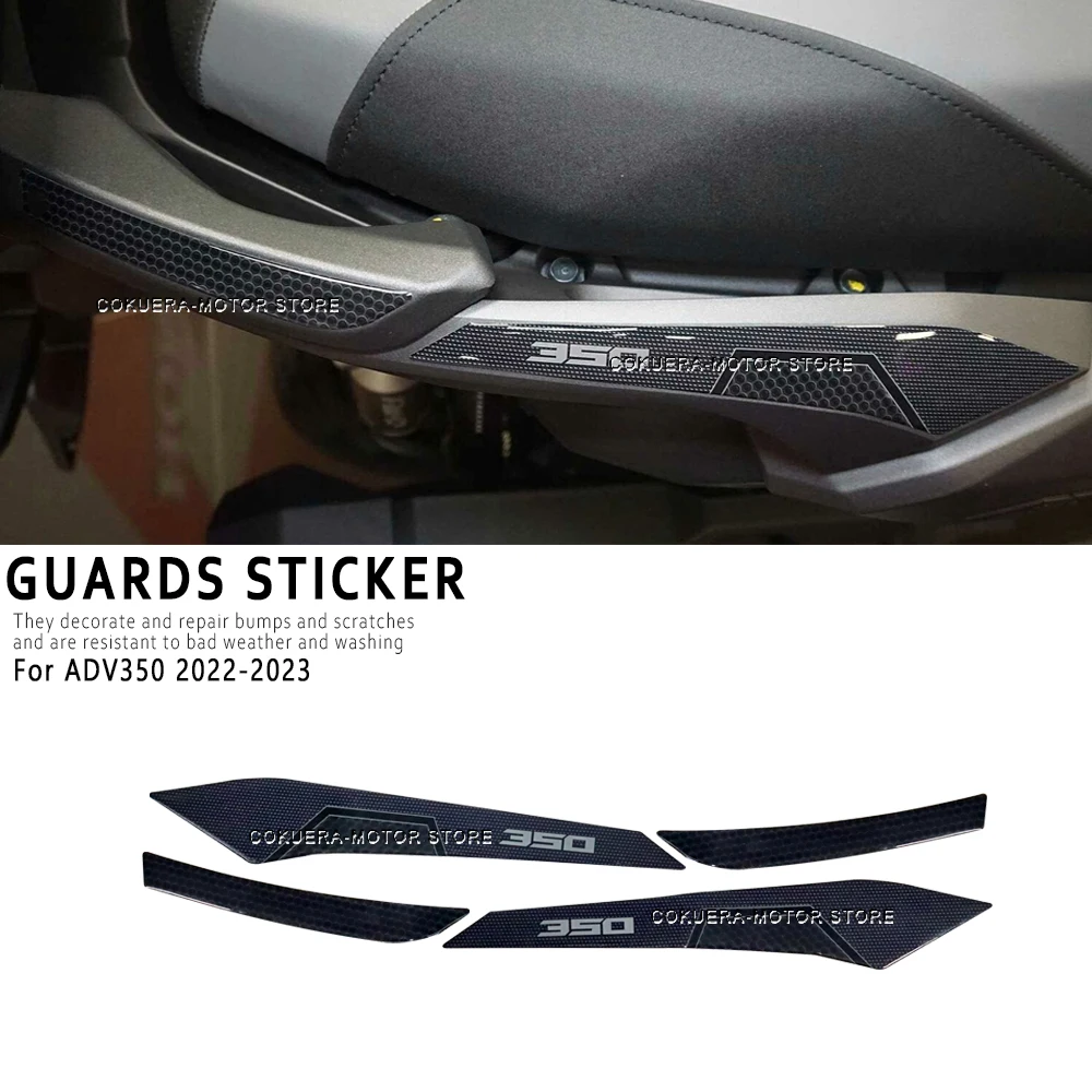 For Honda ADV350 ADV 350 2022 2023 Motorcycle Accessories Body Rear Handle Protective Stickers 3D Resin Stickers