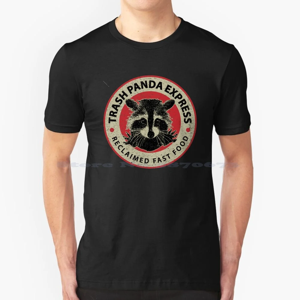 Trash Panda Express T Shirt 100% Cotton Tee Trash Panda Racoon Lover Express Fast Foodie Garbage Scavenger Hunt Cute Funny New