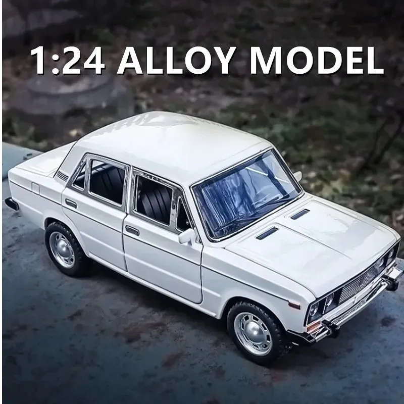 

1:24 Russian LADA 2106 Alloy Car Die Cast Toy Car Model Sound and Light Toy Collectibles Birthday gift