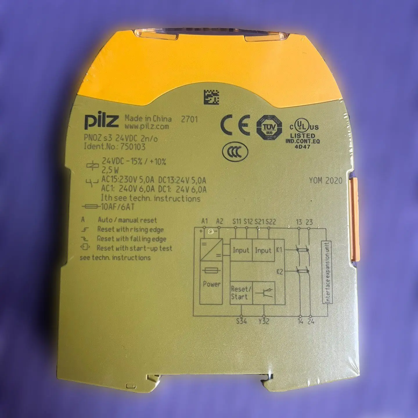750103Pilz safety relay PNOZ S3 S4