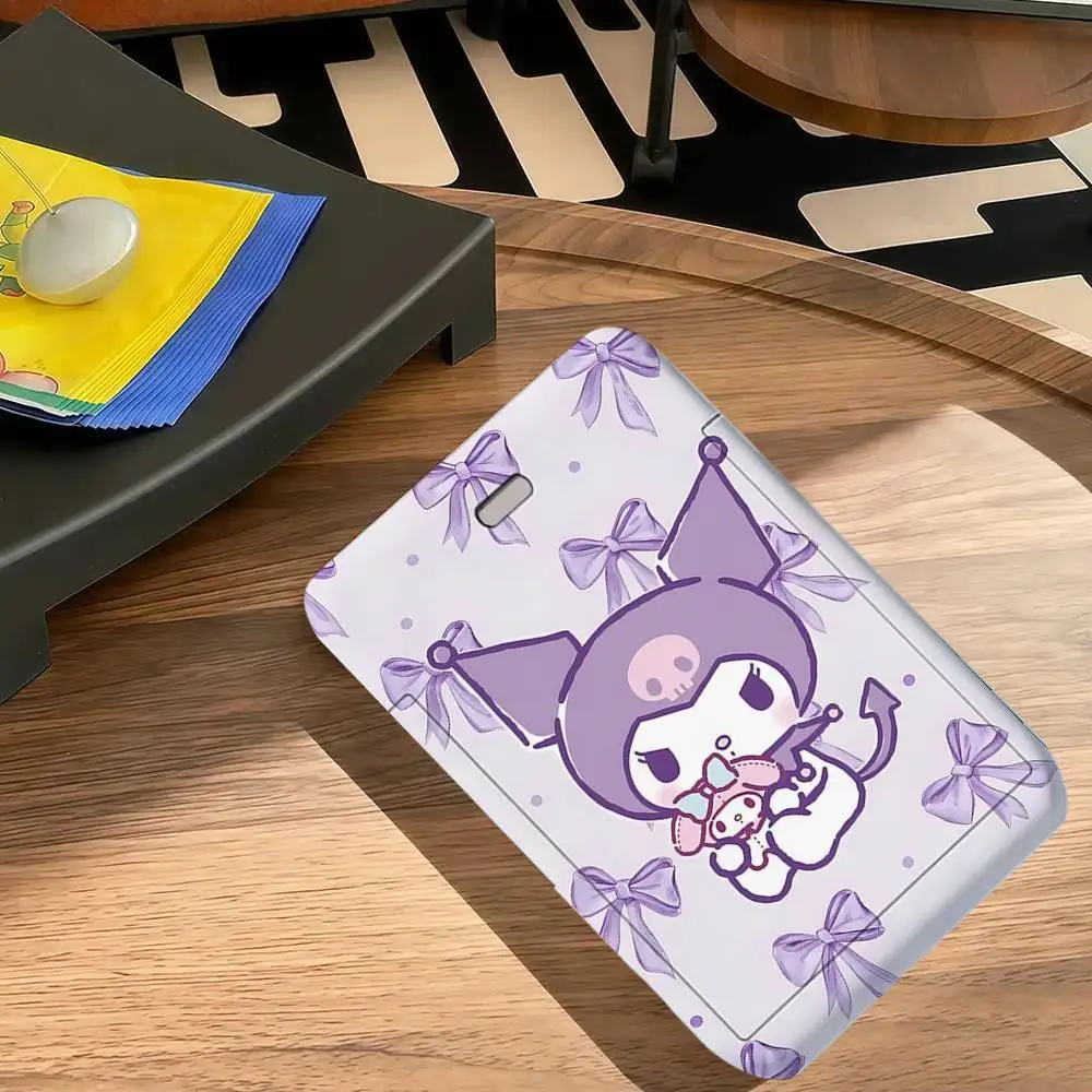Cute K-Kuromi 1 Card Holder, Leather Card Storage Box, Key Chain, Access Tag Holder, ID Card Holder, Key Chain view 3