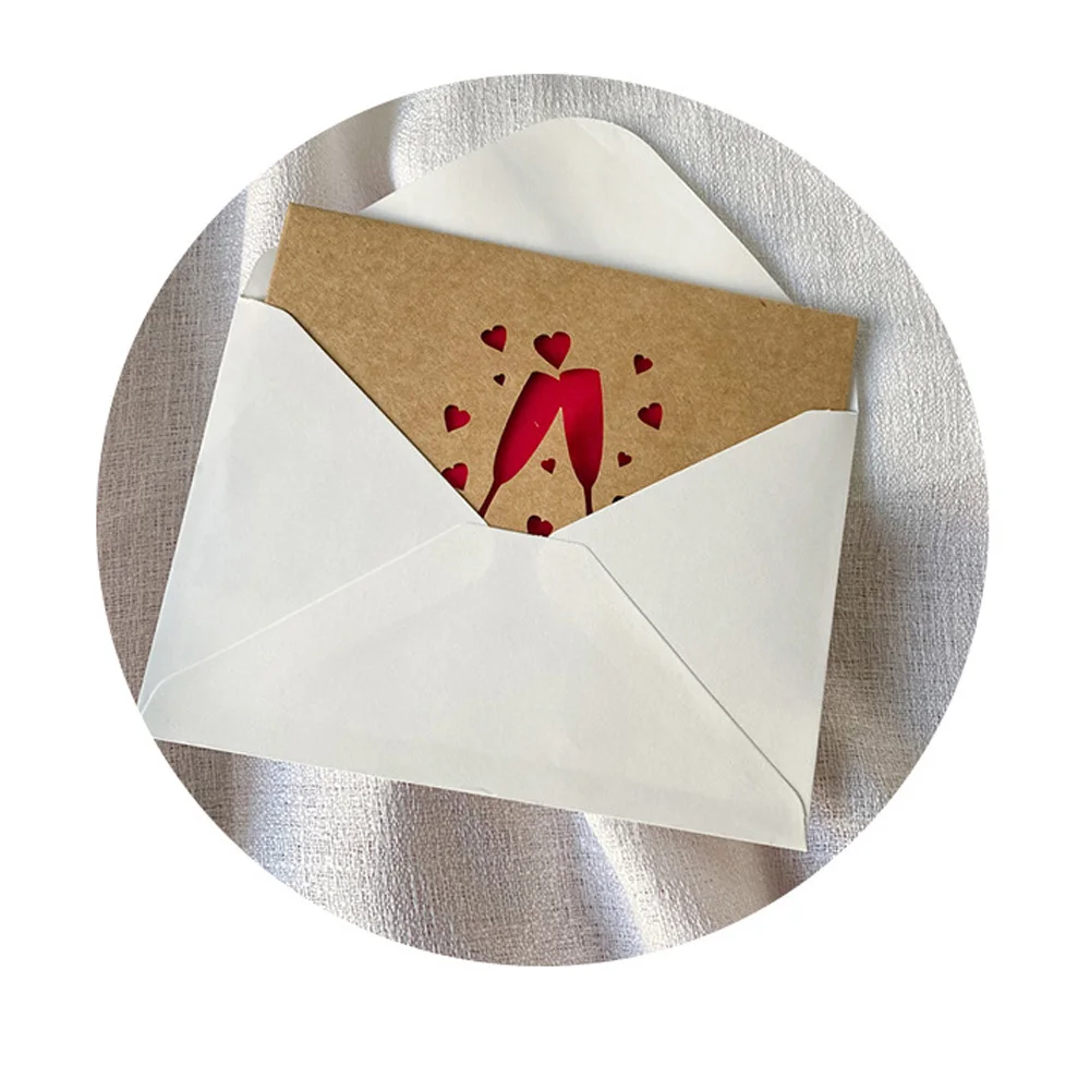 Liebe Geschenkkarten Rotes Kraftpapier Einladung Hochzeit Glücklicher Valentinstag Grußkarte Festival Partyzubehör Dekoration Gemischt – Detail 8