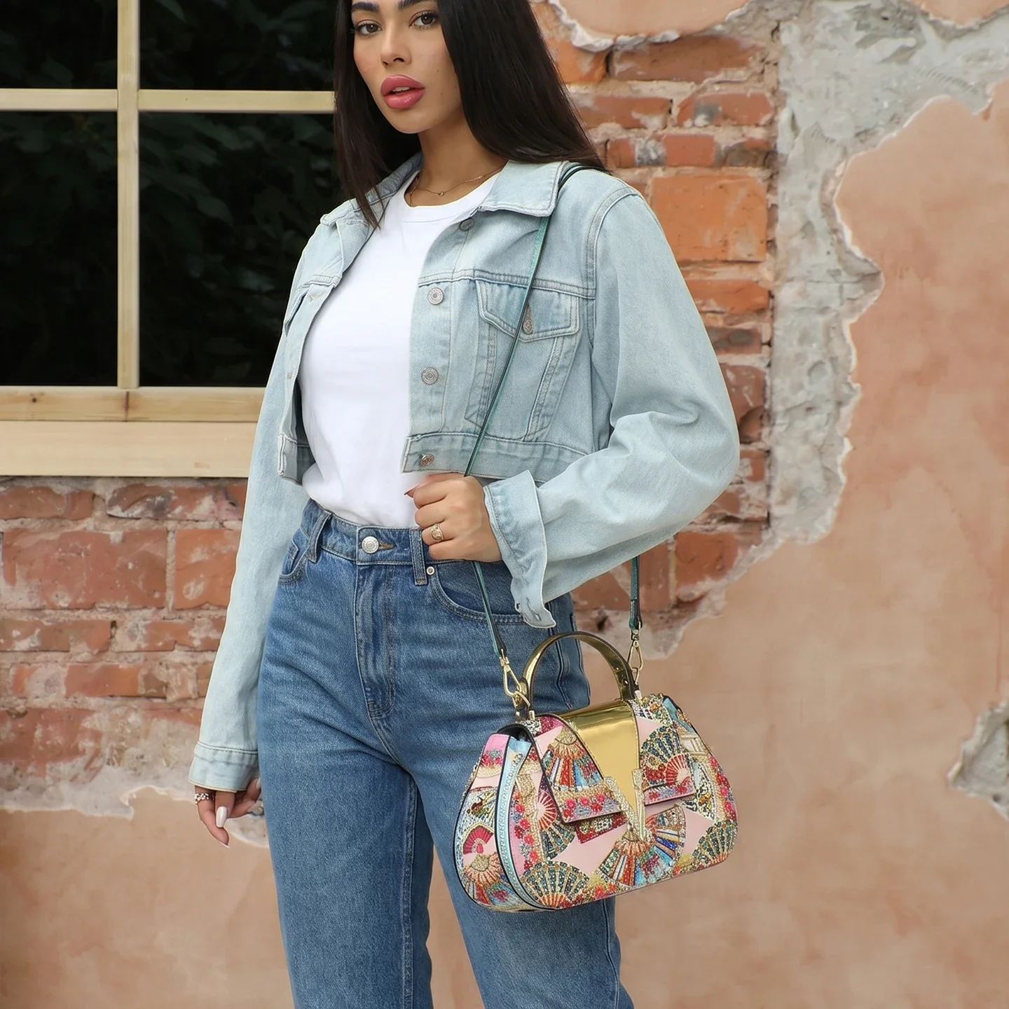 Luxury Women Shell Bag New Arrival High end Printed Pattern Handbag Fashion Shoulder Handheld Crossbody Bag Casual Daily Outfit
