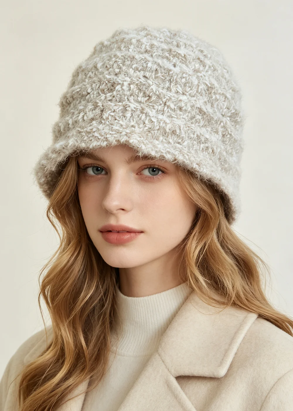 2026 Wool Men'S And Women'S Hollowed-Out Woolen Knitted Hats, Winter Warm Fan Shap Strip Headscarves And Ear-Protecting Hats