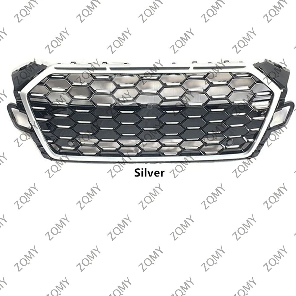 

With/Logo For Audi A5/A5L 2021 2022 2023 2024 Car Front Bumper Grille Centre Panel Styling Upper Grill (Modify S5 style)