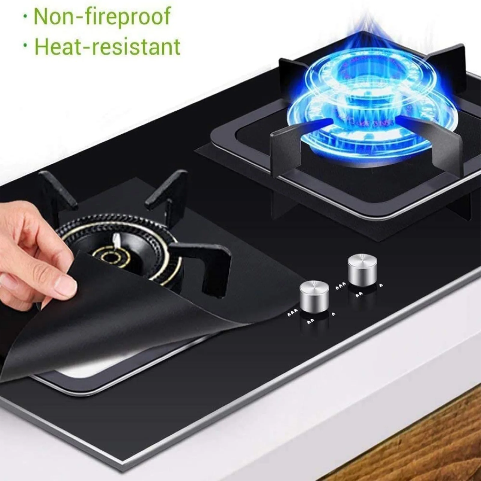 4Pcs gas stove protectors cover Stove Burner Covers Mat Extra Thick Non Stick cleaning protection pad Liner for Kitchen/Cooking