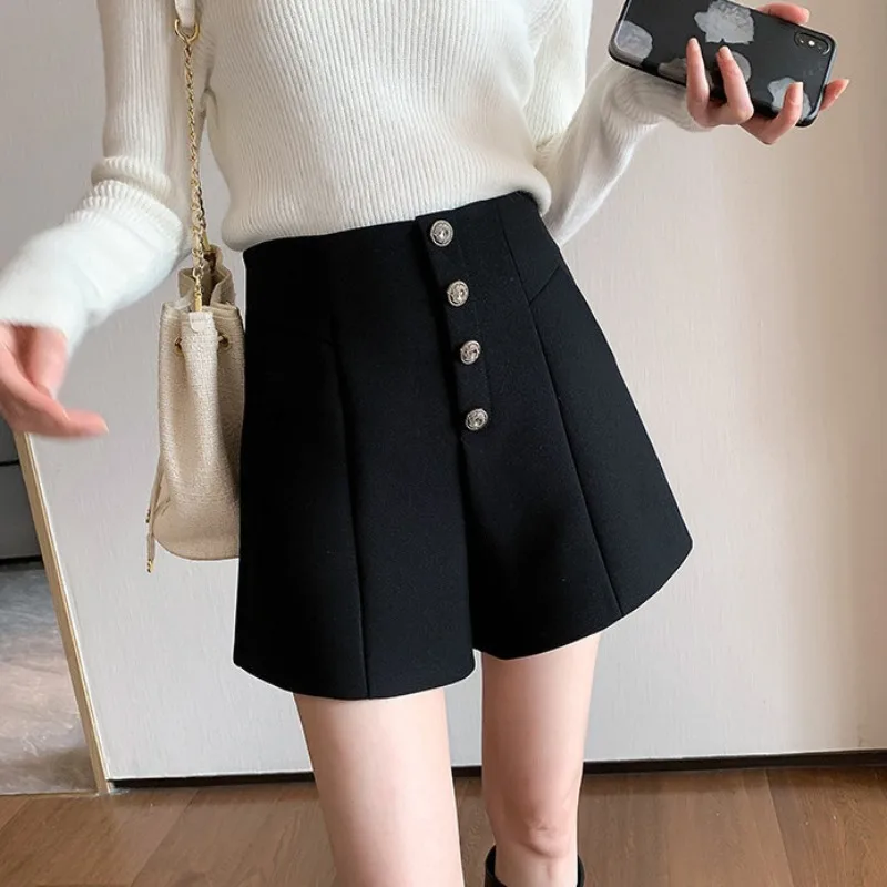 Hohe Taille, A-Linie, weites Bein, Anzugshorts, Damen, Frühling 2026, schlankmachend, modische Stiefelhose, Oberbekleidung, lange Beinverlängerung, TT951