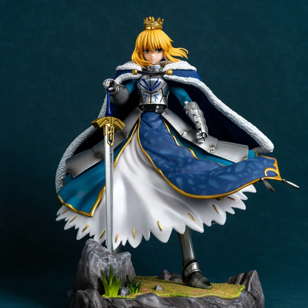

27 см Fate/stay Night Saber Altria Pendragon Рисунок Святой Грааль Война Аниме Периферийные устройства ПВХ Настольный орнамент Соберите подарки Игрушки