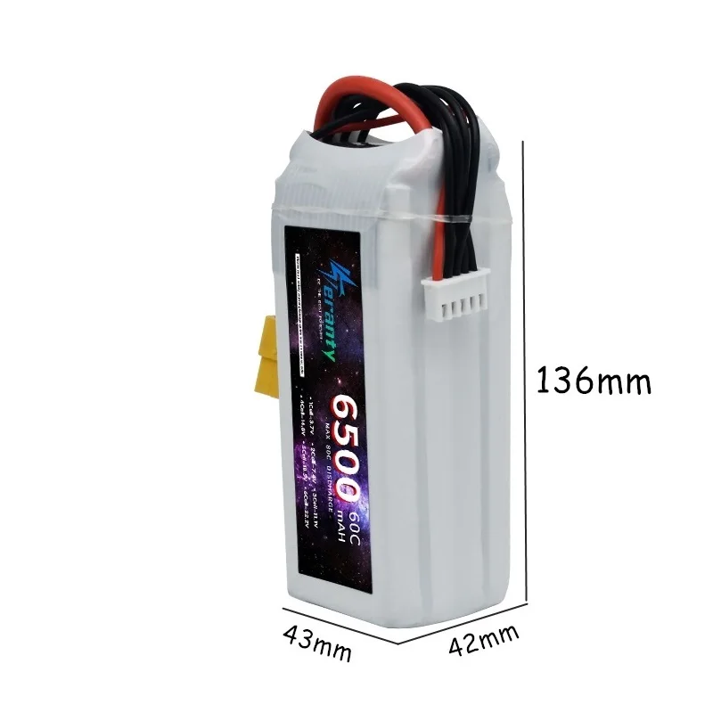 14.8V RC LiPo Batterij 4S 1500mAh 2200mAh 3000mAh 4200mAh 6000mAh 6500mAh Voor Auto RC Drone Racing Reserveonderdelen