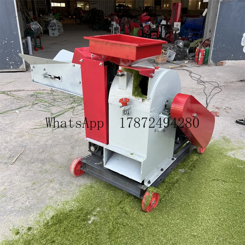Wet Dry Animal Feed Making Machine Silage Straw Chopper and Chaff Cutter Farm Equipment