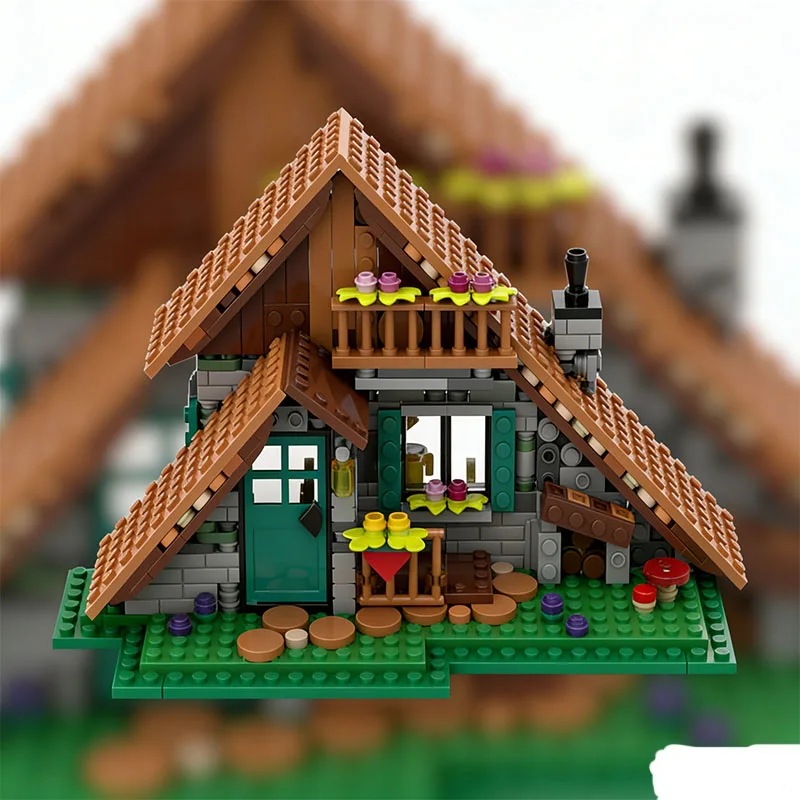 

Building Block MOC Street Scene House 561PCS Camping Tent City House Toy Educational Assembly Small Particle Gift