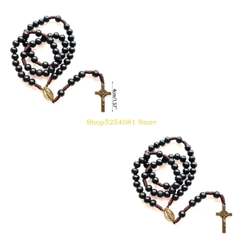 AXYC Handwoven Rope for Cross Rosary Necklace Sacred Catholic Jewelry Pendant