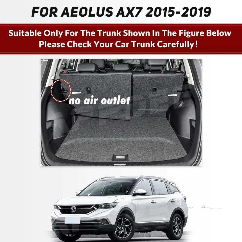 Auto Full Coverage Trunk Mat For Dongfeng AEOLUS AX7 2015-2020 19 18 17 16 Car Boot Cover Pad Interior Protector Accessories