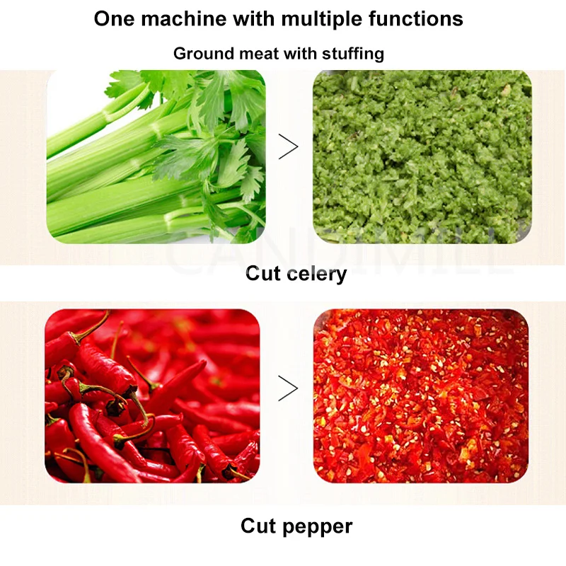 Cut Pepper Scallion Multi-Function Food Chopper Meat Filled Vegetable Filling Machine Ground Meat With Stuffing Commercial