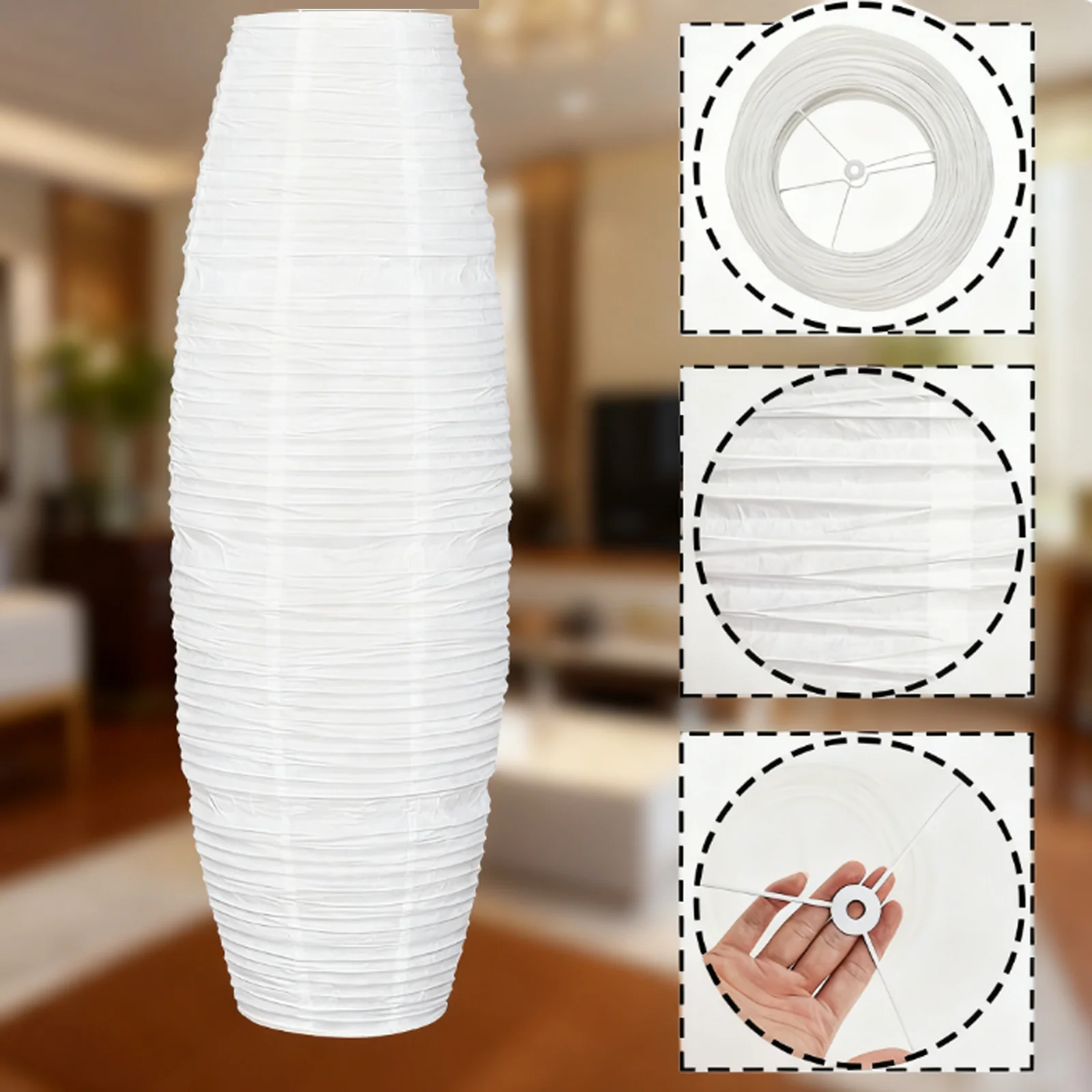 

Rice Paper Floor Lamp Shade Replacement, Desk Lamp Shade Replacement,Suitable for living rooms and bedrooms at home,Easy to use