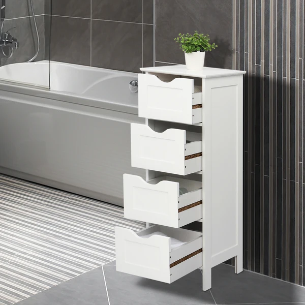 

ZK30 bathroom space saving Bathroom shelf Makeup vanity Cabinet for bathroom furniture Standing 4 Drawers Storage Cabinet