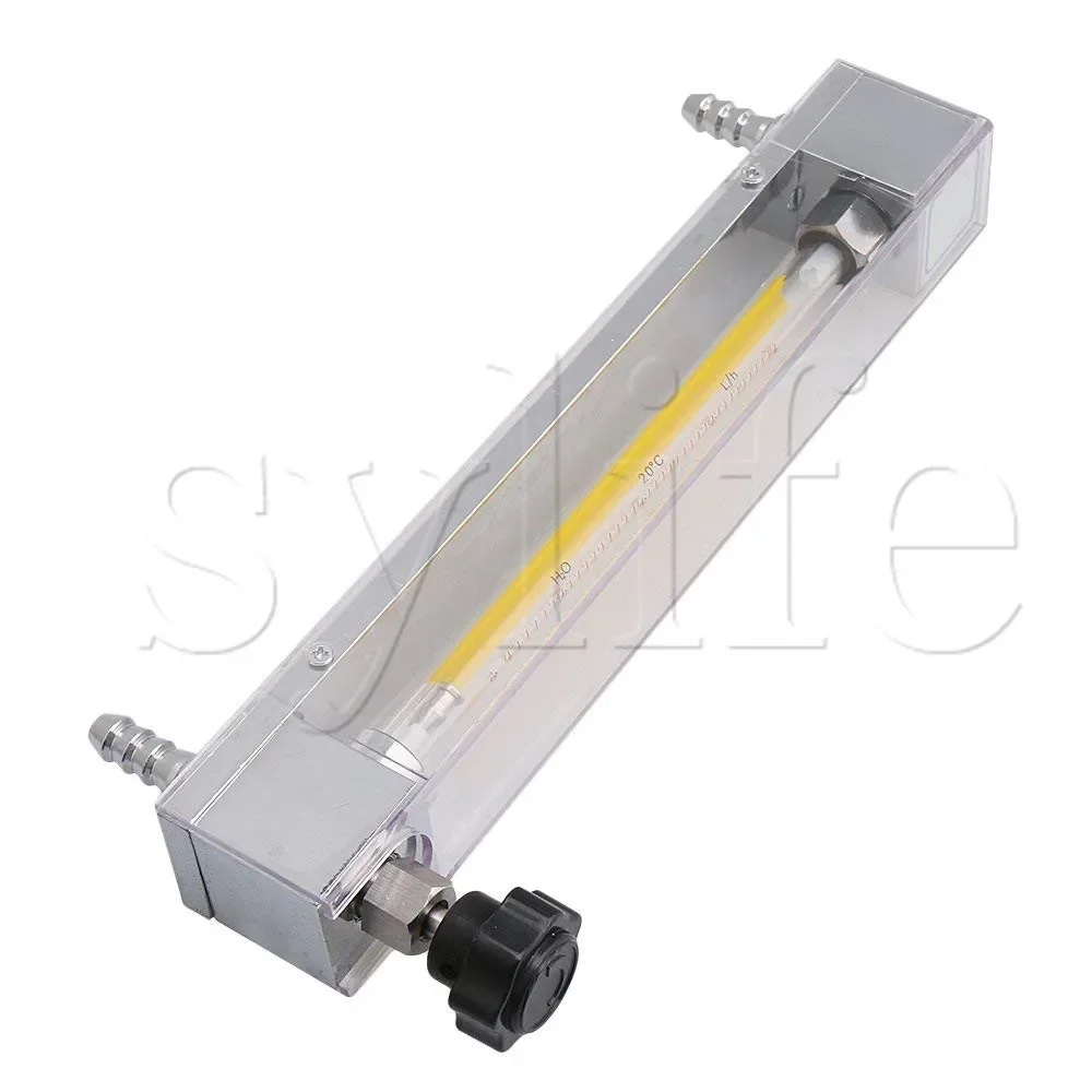 

4.1x1.3x9.4inch Acrylic LZB-6 Water Liquid Flow Meter Flow Range 4-40 LPH Flow Measuring Tool fit 10mm Hose