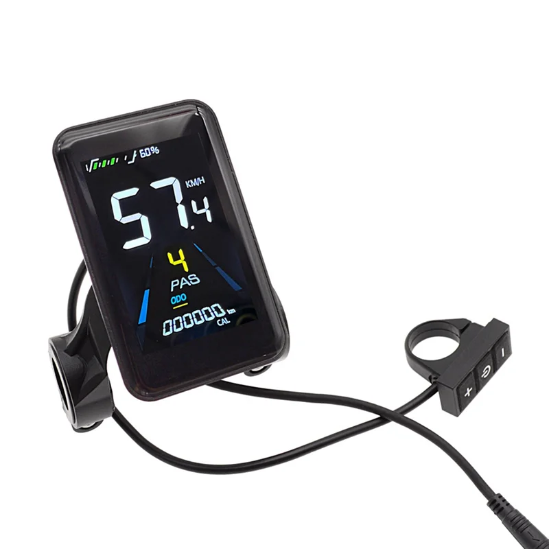 AA08-X3 Electric Bike LCD Display 24V 36V 48V Colorful Screen 5Pin Waterproof Connector Plug Connection