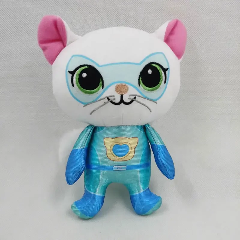 Super Kitties Team Anime peluche Crystal Super Soft peluche bambola Blue Kitten Green Kitten Yellow Kitten Doll giocattolo per bambini