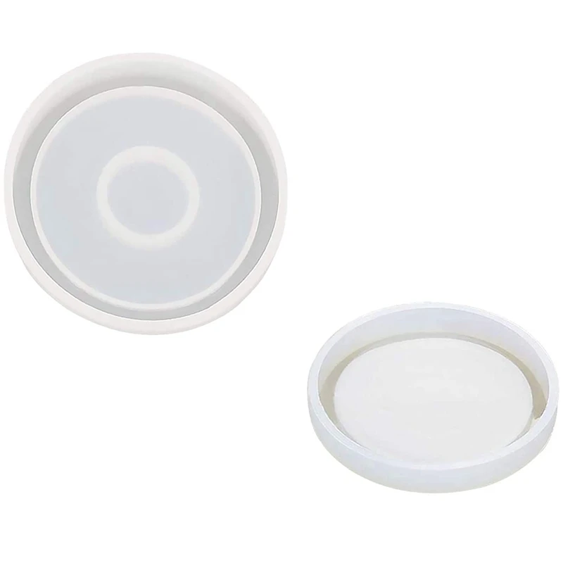 

НОВИНКА-12 упаковок DIY круглые силиконовые формы для подставок силиконовая смола формы прозрачные эпоксидные формы для литья с смолой