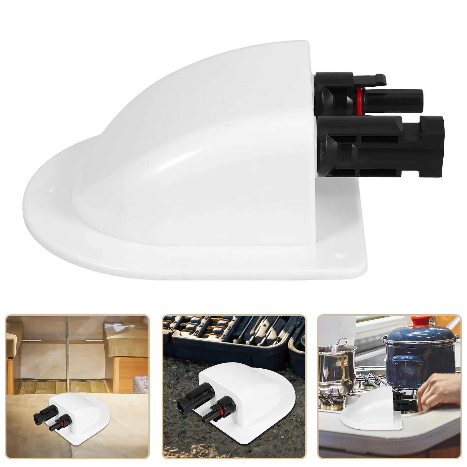 

Dual Cable Entry Solar Panel Junction Box Weatherproof Photovoltaic Connector Enclosure for Rv Roof Yacht Deck Holiday Home