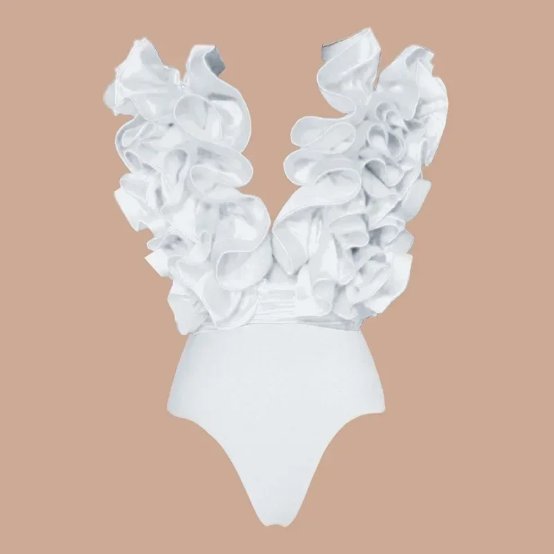 

Ruffle Flower One Piece and Skirt set Swimwear beachwear Party Dress Bathing Suit Monokini Bodysuit