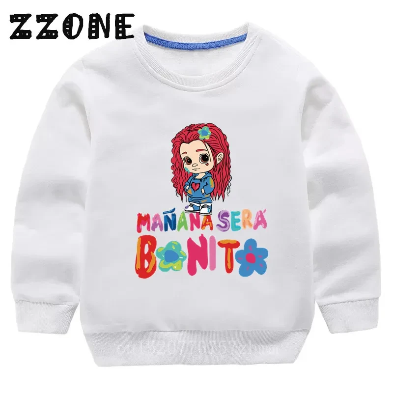 Manana Sera Bonito Karol G Print Fashion Kids Sweatshirts Funny Children Hoodies Baby Pullover Outwear Tops Girls Boys Clothes