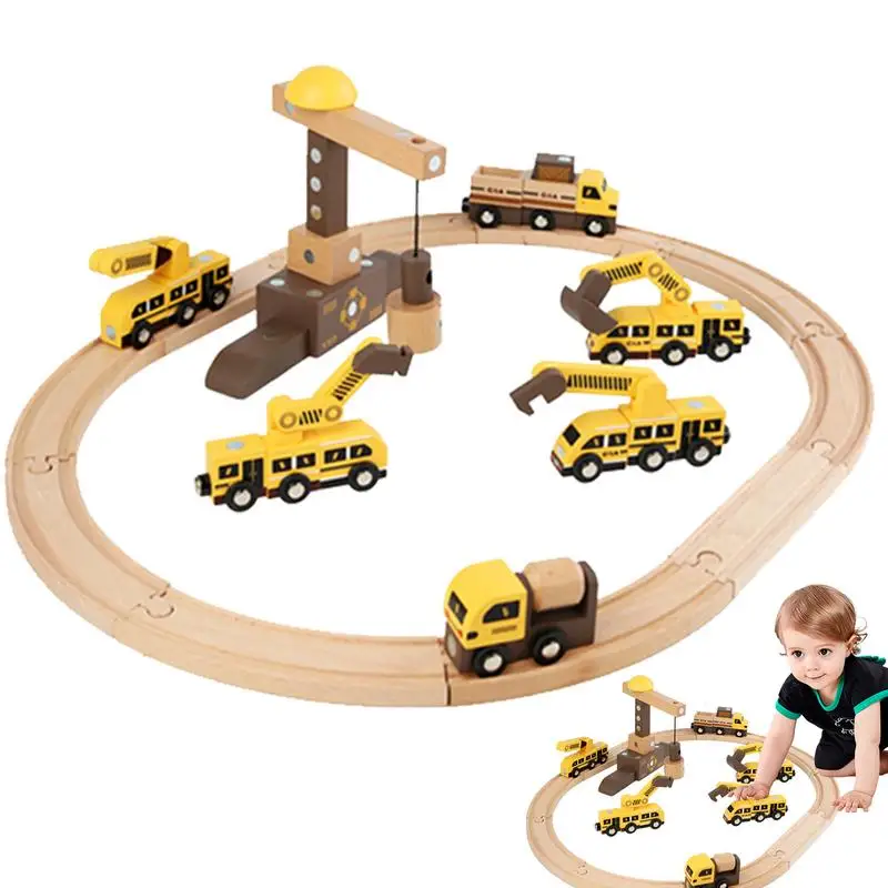 

Kids Car Track Puzzle Enlightenment DIY Rail Track Parent-Child Toys Fine Motor Toys Educational Magnetic Race Track Toy For