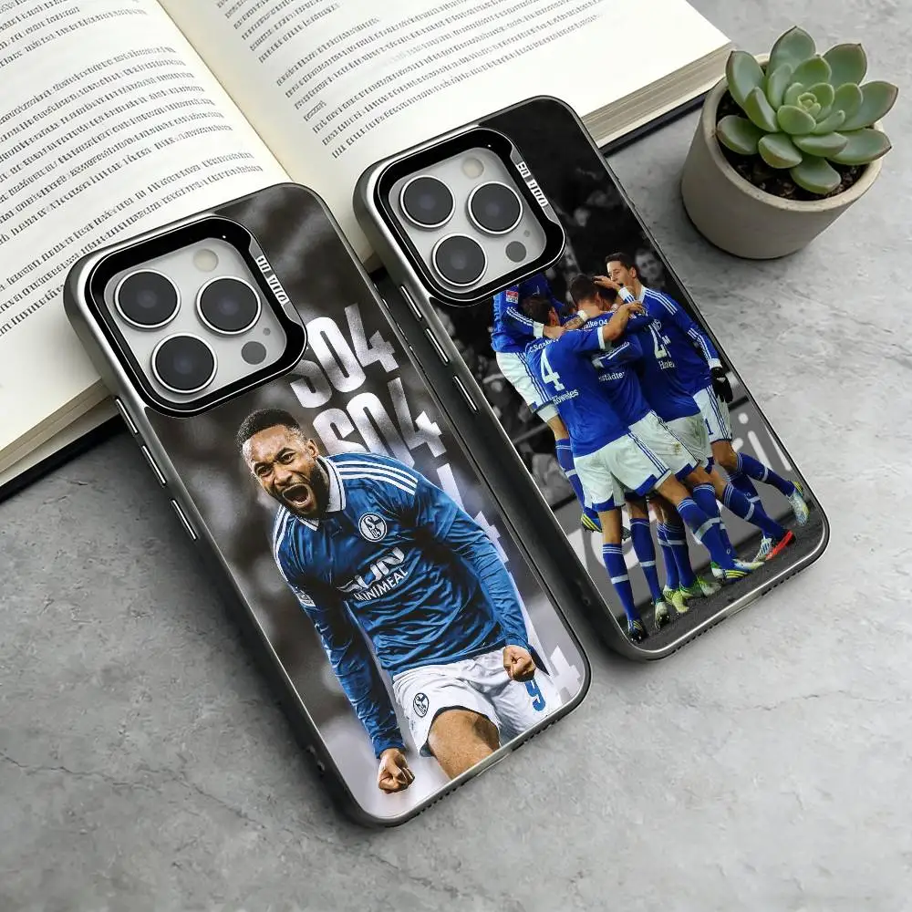 

S-Schalke 04 Phone Case For iPhone 17,16,15,14,13,12,11 Plus,Pro Max,XS,Colorful Silver Phone case Funda Cover