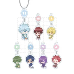 Anime Akashi Seijuro Murasakibara Atsushi Midorima Shintaro Taiga Tetsuya Keychain Doll Acrylic Keyring Pendant for Gift