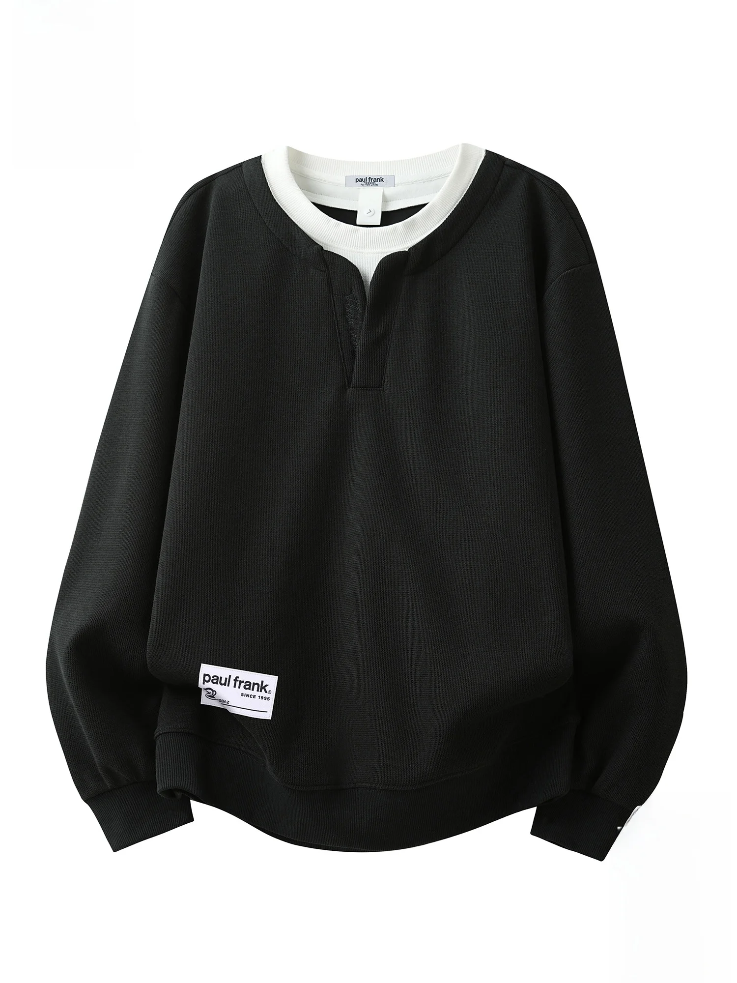 

PaulFrank Spring Casual Long Sve Hoodie Men's Loose Simple round Ne Top Polyester Cotton Blend Comfortable Spring Wear