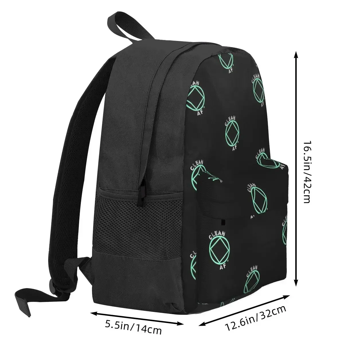 Clean AF Distressed Narcotics Anonymous AA Gift Backpacks Boys Girls Bookbag Children School Bags Laptop Rucksack Shoulder Bag