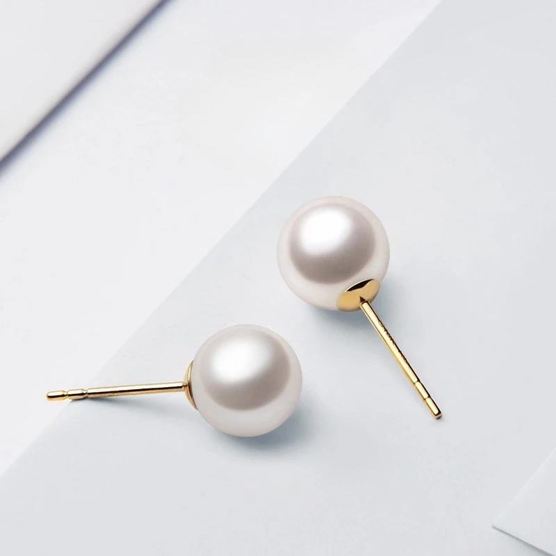 

Жемчужные серьги 8-9 мм Akoya Натуральный жемчуг Изысканные аксессуары