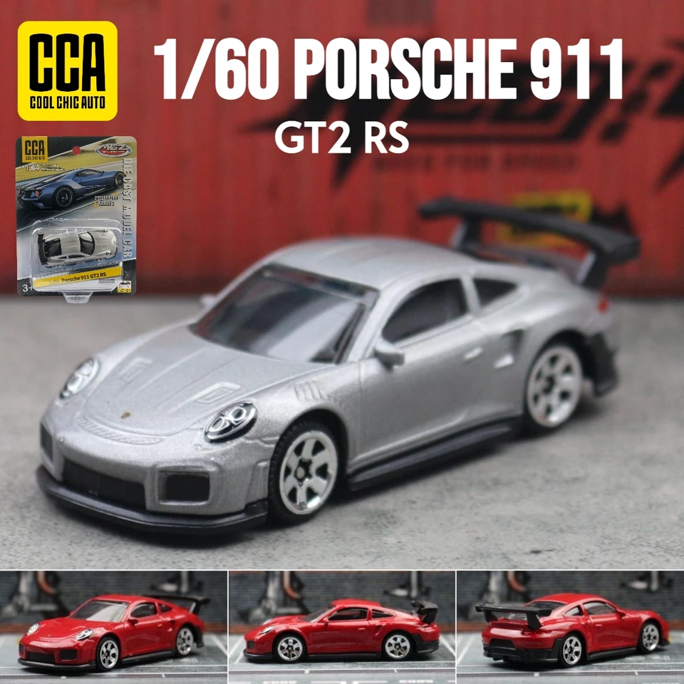 Cca 1/64 série 1:60 porsche 911 gt2 rs carro de corrida brinquedo