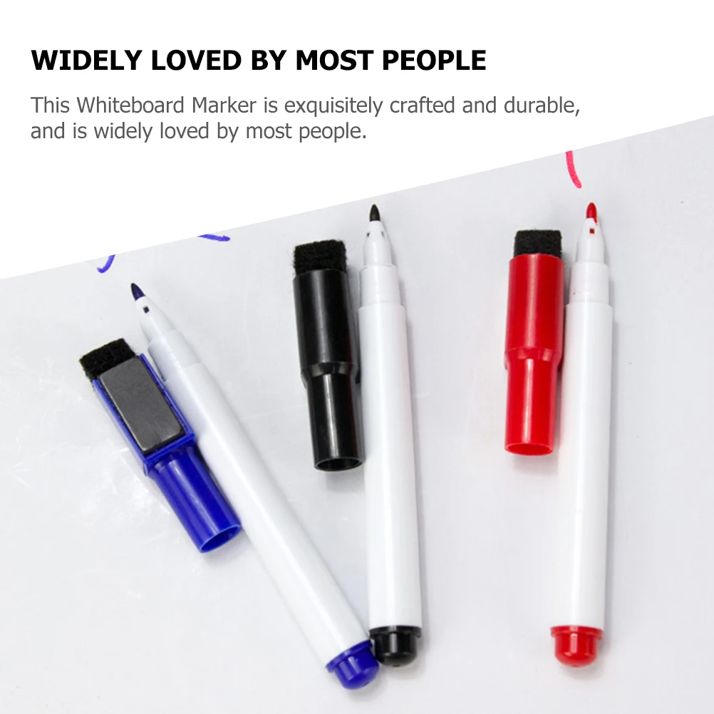 

9pcs Magnetic Whiteboard Pens Dry Erase Markers Fine Tip Red Blue Black 3each Comfortable Writing Smooth