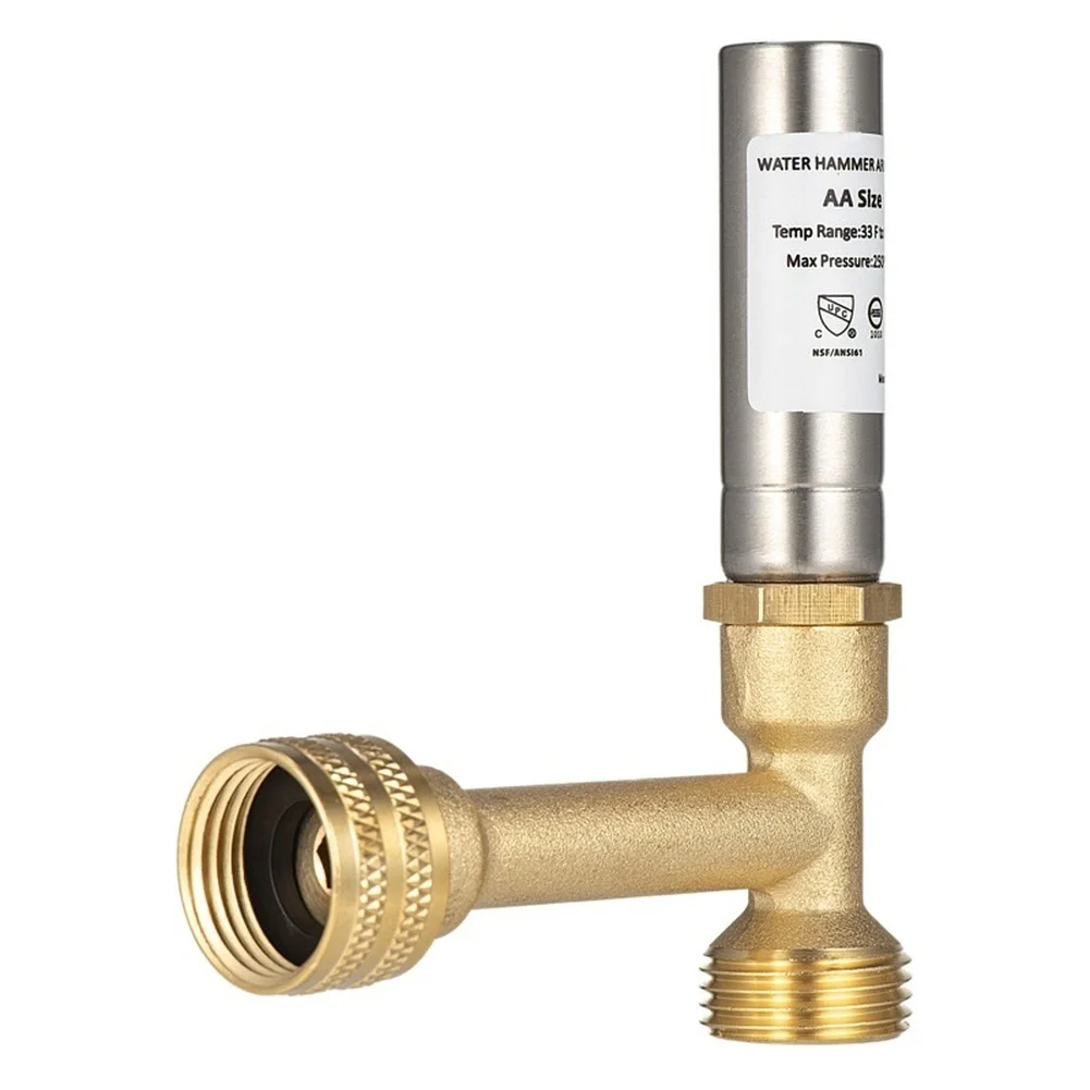 3/4 Inch NH Thread Copper Water Hammer Arrestor Compatible with Most Washing Machines ASSE 1010 250 PSIG Rated