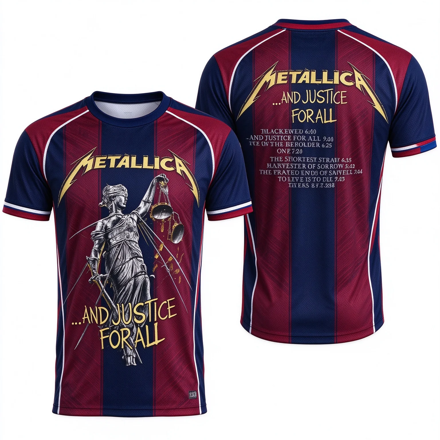 2027 Metallica Just Deserts Trial Patterned Fashion T-shirt for Casual Daily Sports Wear Suitable for Adults and Children